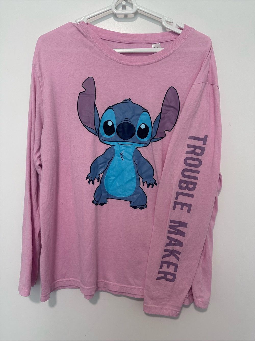 Disney Stitch Pink Long Sleeve Tee